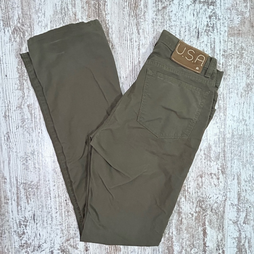 Men’s John Varvatos USA Beale khaki jeans button fly size 29 RG 33” inseam
